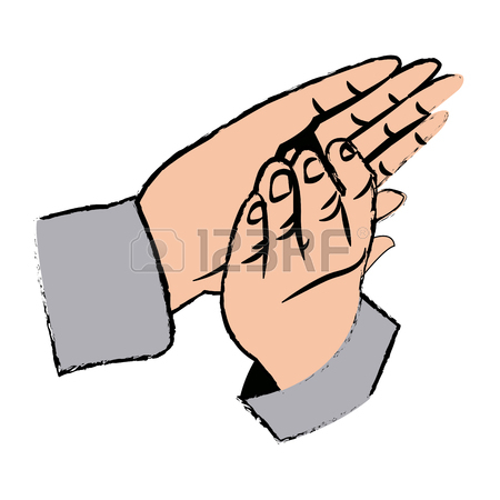 450x450 Hands Man Clapping Applause Gesture Vector Illustration Royalty