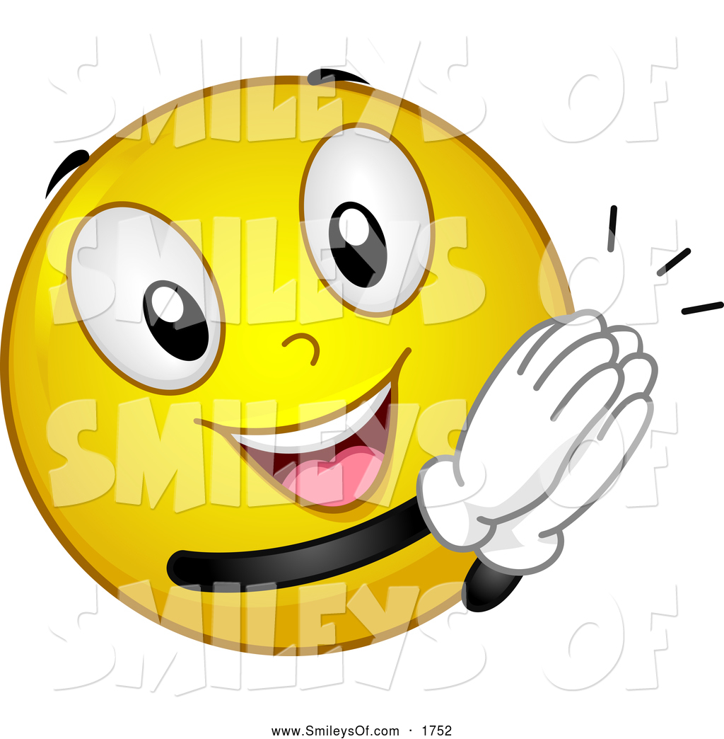 1024x1044 Vector Smiley Clipart Of Athrilled Smiley Clapping By Bnp Design