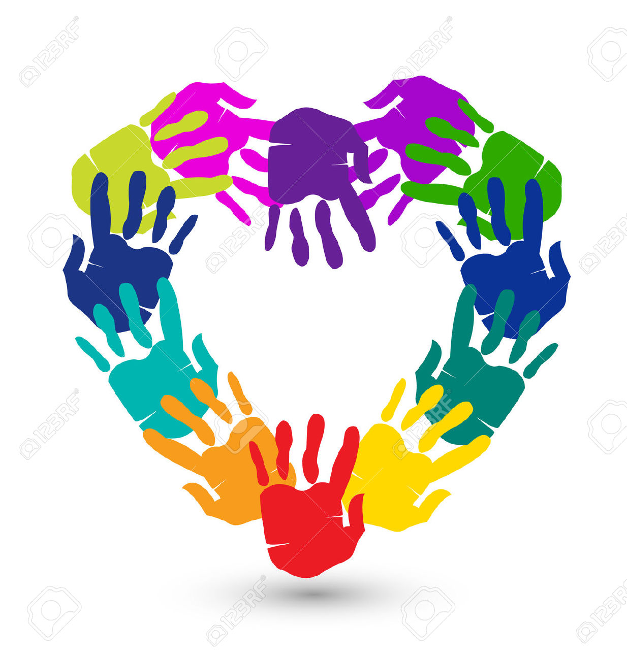 1234x1300 Hands In A Heart Shape Conceptual Icon Vector Royalty Free