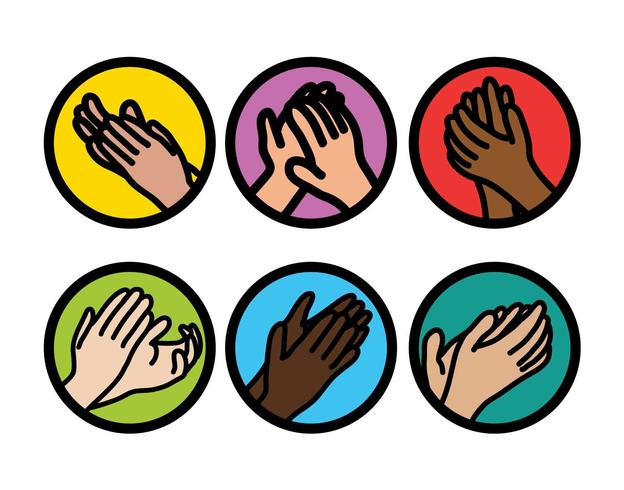 624x490 Hands Clapping Vector Set