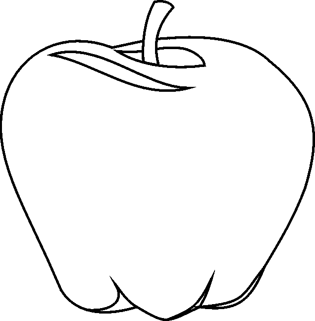636x647 Apple Black White Black And White Apple Clip Art 3 2