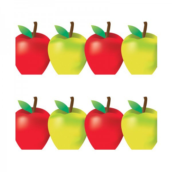 600x600 Green And Red Apples Border