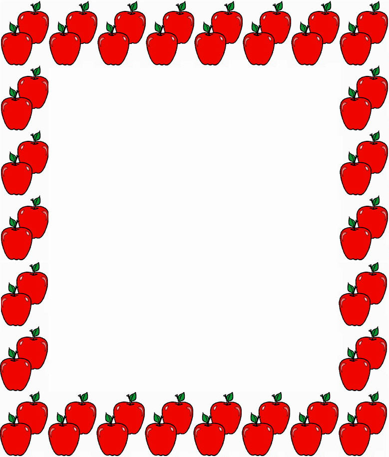 779x915 Teacher Apple Border Clipart