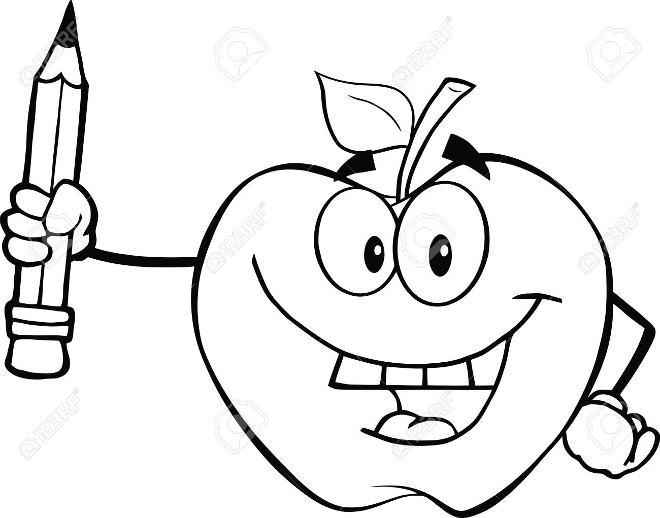 1300x1021 Apple Clipart Pencil