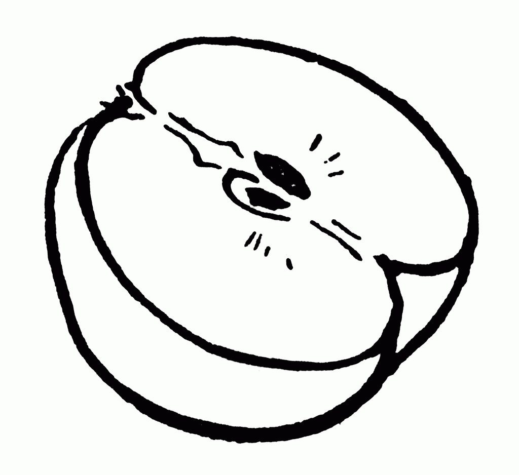 1024x938 Apple Black And White Apple Clip Art