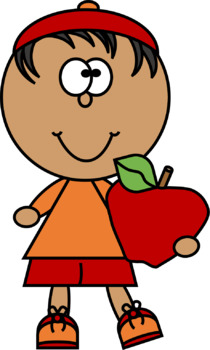 210x350 Kids With An Apple Clip Art By Clip Factory Teachers Pay Teachers