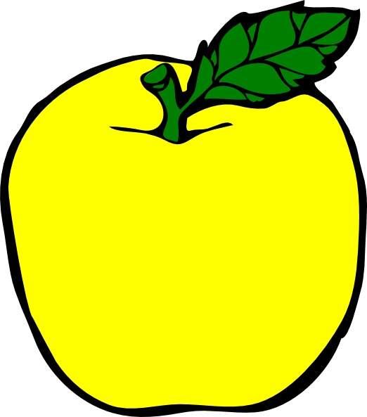 522x593 Yellow Apple Clip Art