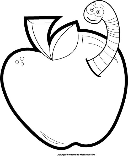 Apple Clipart Free Black And White