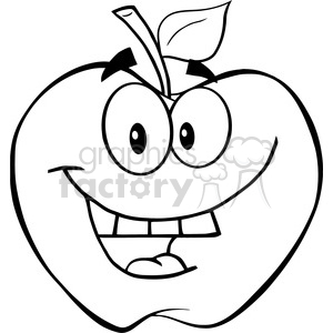 300x300 Royalty Free 5947 Royalty Free Clip Art Smiling Apple Cartoon