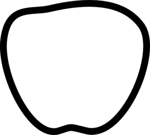 300x270 Apple Black And White Clip Art