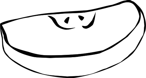 500x266 Apple Black And White Apple Slice Vector Clip Art Vectors