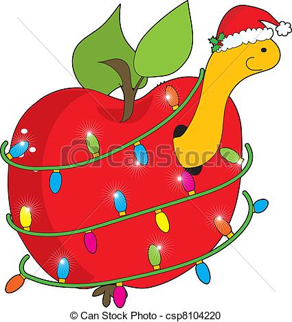 425x470 Apple Clipart Christmas