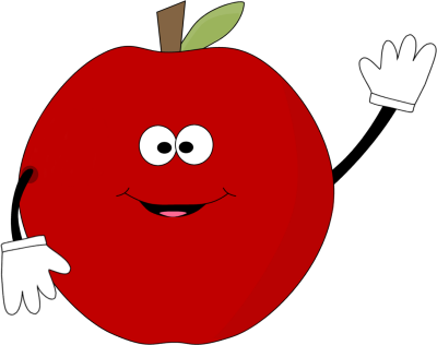 400x316 Waving Red Apple Clip Art Clipart Panda