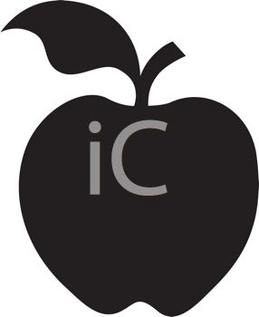 286x350 Picture Of A Silhouette Of An Apple In A Vector Clip Art
