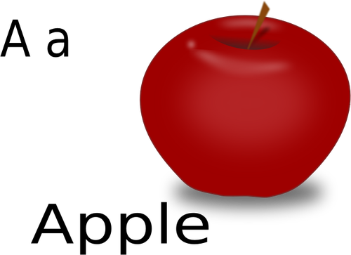 500x363 Vector Clip Art Of Letter Learning By Fruit Public Domain Vectors