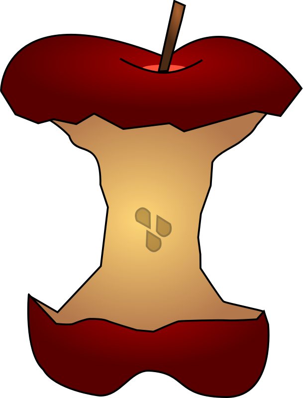609x800 Free Apple Core Clip Art