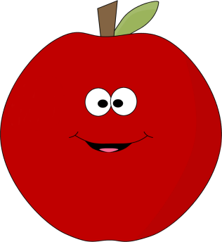 316x344 Happy Apple Clip Art