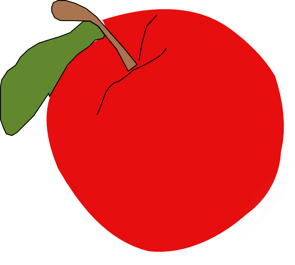 600x540 Red Apple Clip Art