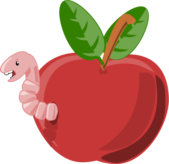 700x679 Caterpillar Apples Clipart Fruit