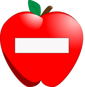 291x299 Apple Name Tag Clip Art