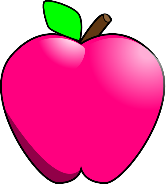 546x597 Magenta Apple Clip Art