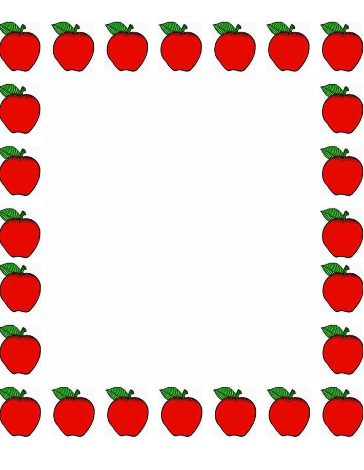 710x915 Teacher Apple Border Clipart Letters Example