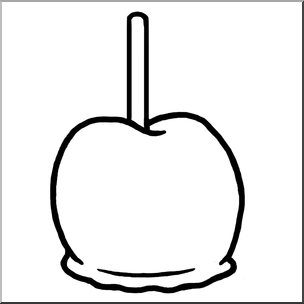 304x304 Clip Art Candy Apple Bampw I Abcteach