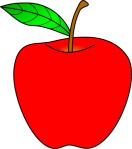 264x297 Red Apple Clipart