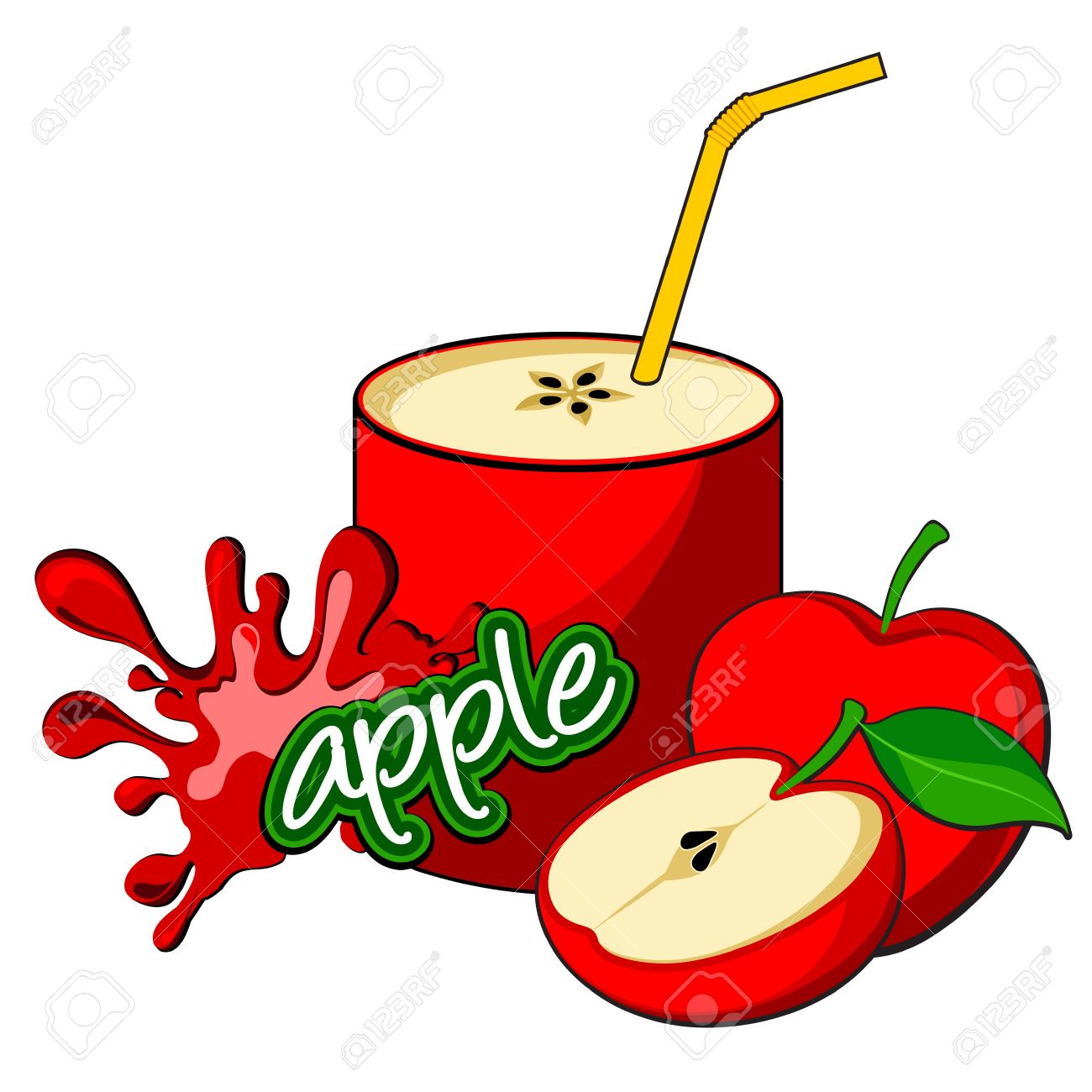 1300x1300 Apple Juice Royalty Free Cliparts, Vectors, And Stock Illustration