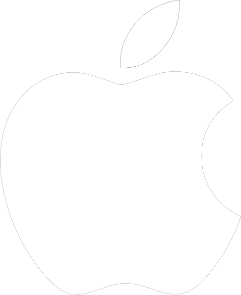 486x596 Apple Logo White Clip Art
