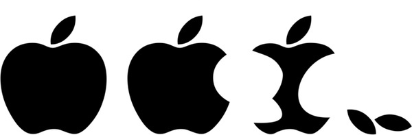 600x197 Apple Logo Outline Free Vector Download (73,060 Free Vector)