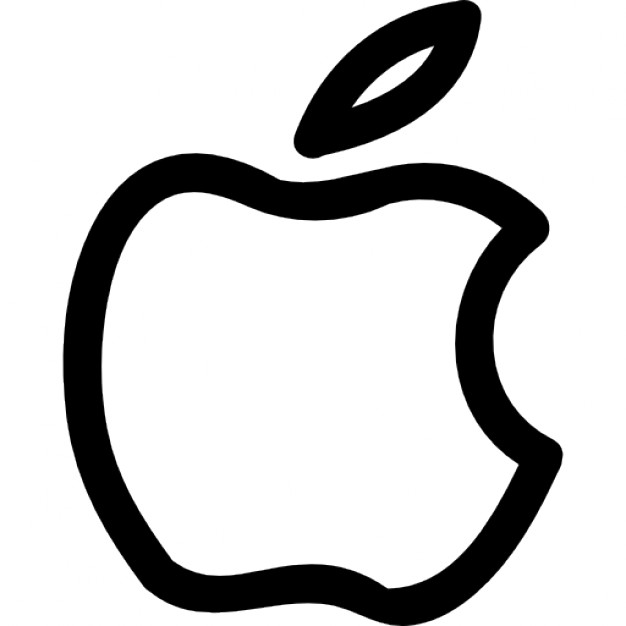 626x626 Apple Brand Hand Drawn Logo Outline Icons Free Download
