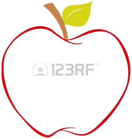 427x450 Apple Outline Clipart