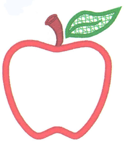 400x475 Red Apple Outline Clip Art