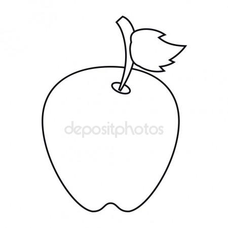 450x450 Apple Leave Fruit Outline Stock Vector Jemastock