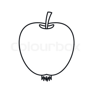 320x320 Character Apples And Poster, Outline Stock Vector Colourbox