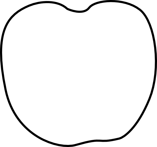 600x561 Plain White Apple Clip Art