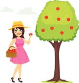 162x170 Apple Picking Clip Art