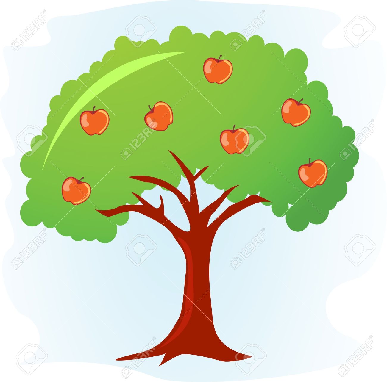 1300x1284 18,652 Apple Tree Stock Illustrations, Cliparts And Royalty Free