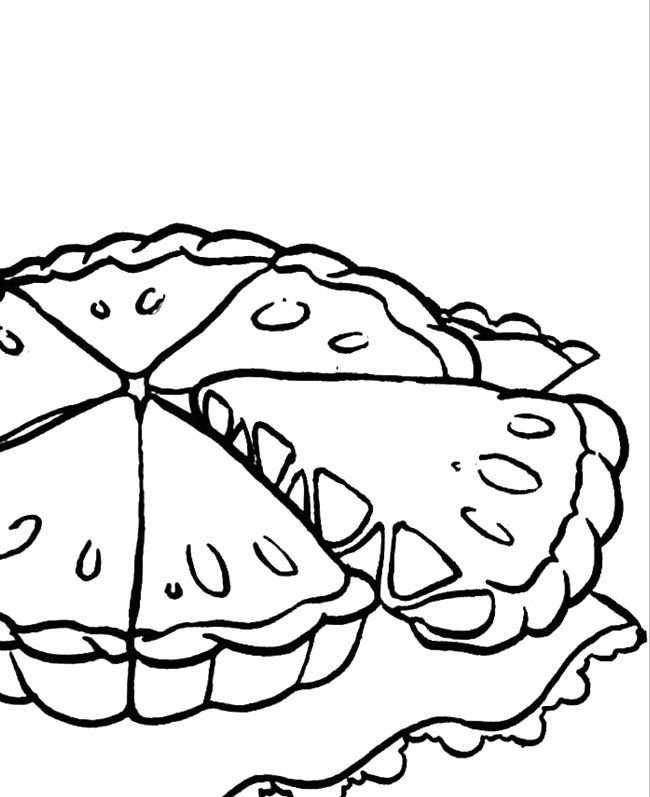 650x797 Pie Clipart Coloring
