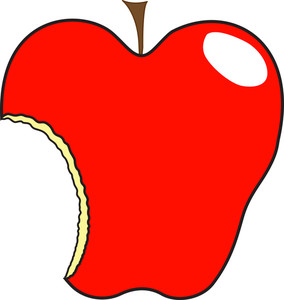 284x300 Cut Heart Shape From Apple Royalty Free Stock Image