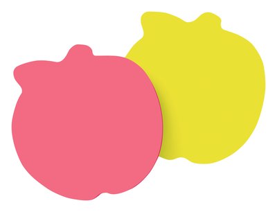 400x306 Post Notes, 3 In. X 3 In., Apple Shape