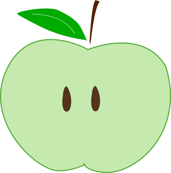 594x600 Green Apple Slice Clip Art