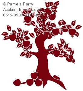 275x300 Art Illustration Of An Apple Tree Design