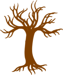 252x299 Bare Tree With Roots Clip Art