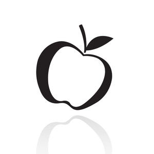 300x300 Black Apple Royalty Free Stock Image