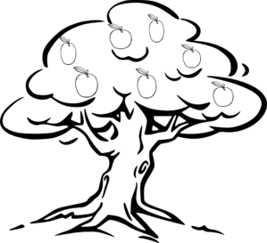 299x273 Apple Tree Clip Art