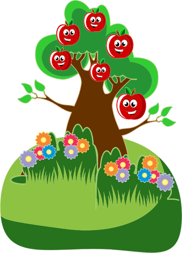 361x500 Woman And Apple Tree Public Domain Vectors