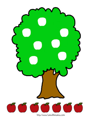 300x388 Apple Tree Cut And Paste Activity