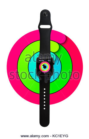 300x470 Apple Watch White, Sport, Smartwatch Shown Top Down On